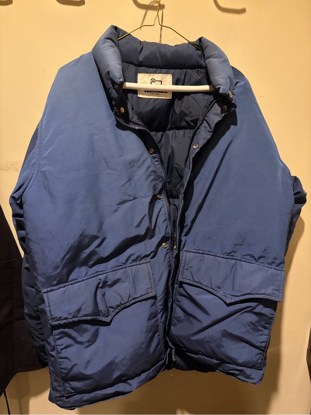 Woolrich Down Jacket button down full zip winter jacket mens size XL